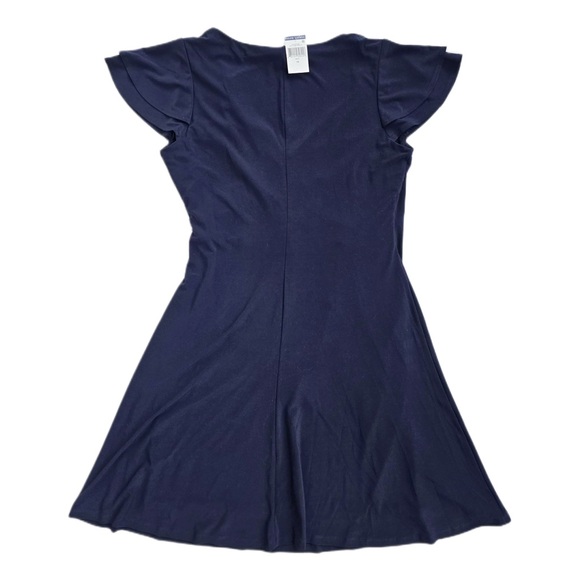 Lauren Ralph Lauren Navy Faux Wrap Ruffle Jersey Dress 14 NW - Picture 5 of 11